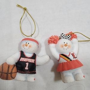 SARAH'S ATTIC - SNOWONDERS - SPORTS THEME - LOUISVILLE BALL PLAYER& CHEER LEADER
